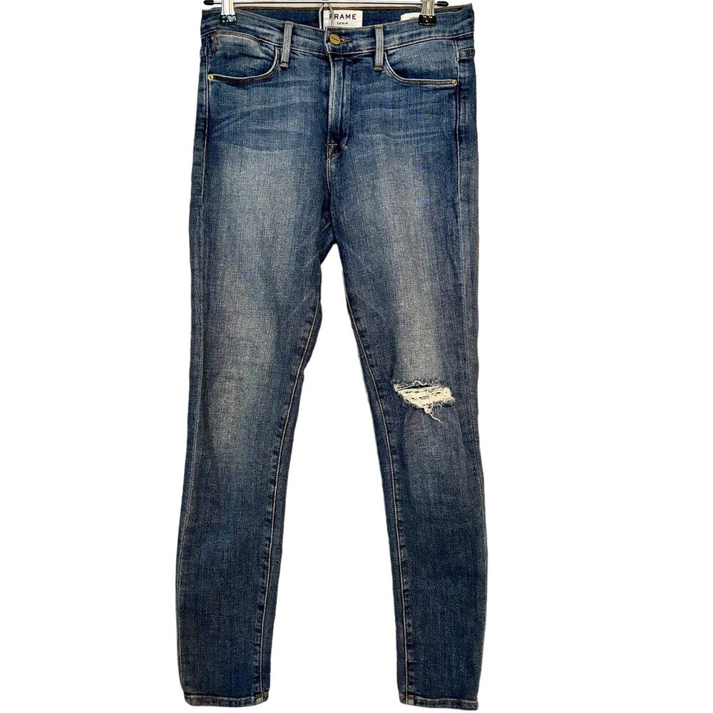 FRAME Denim Le High Skinny Medium Wash‎ Blue Jeans Size 27